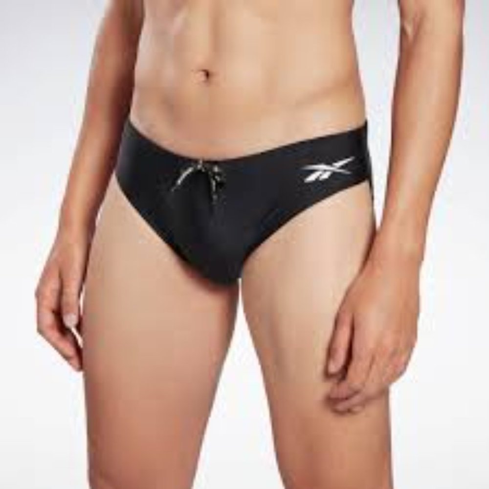 Reebok Men's Swimwear Tech Knit Swim Black Size Large - Picture 3 of 14
